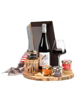 Cos cadou Moulin de la Galette cu terine si vin pentru sarbatori, Ducs de Gascogne, 5 produse