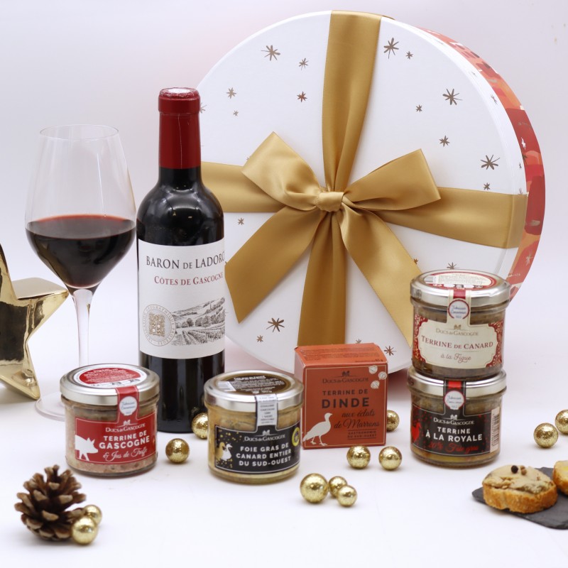 Coș Cadou LA MARCHE ENCHANTEE cu foie gras întreg