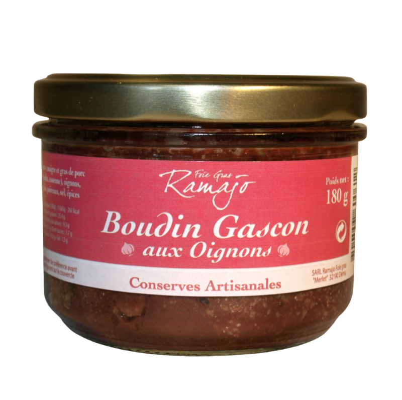 Carnati de casa Gascon cu ceapa, Ramajo, 180g Sângerete gascon cu ceapă, Ramajo, 180 g