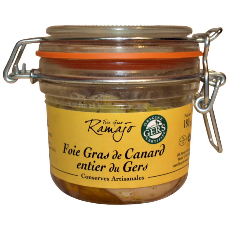 Foie gras de rata intreg, Ramajo ,180g 1 Foie gras întreg de rață din Gers IGP, Ramajo