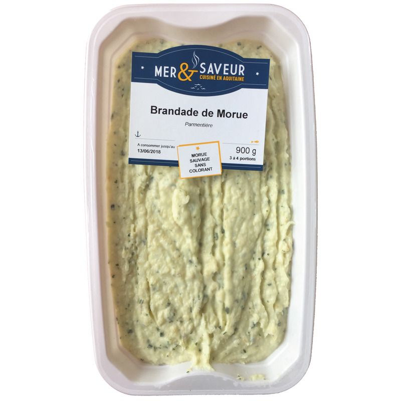 brandade-morue Brandadă de cod cu 30% pește, tavă de 900 g