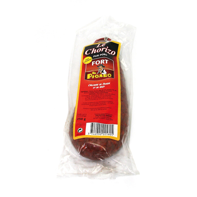 chorizo fort Chorizo picant din carne de porc, 250 g