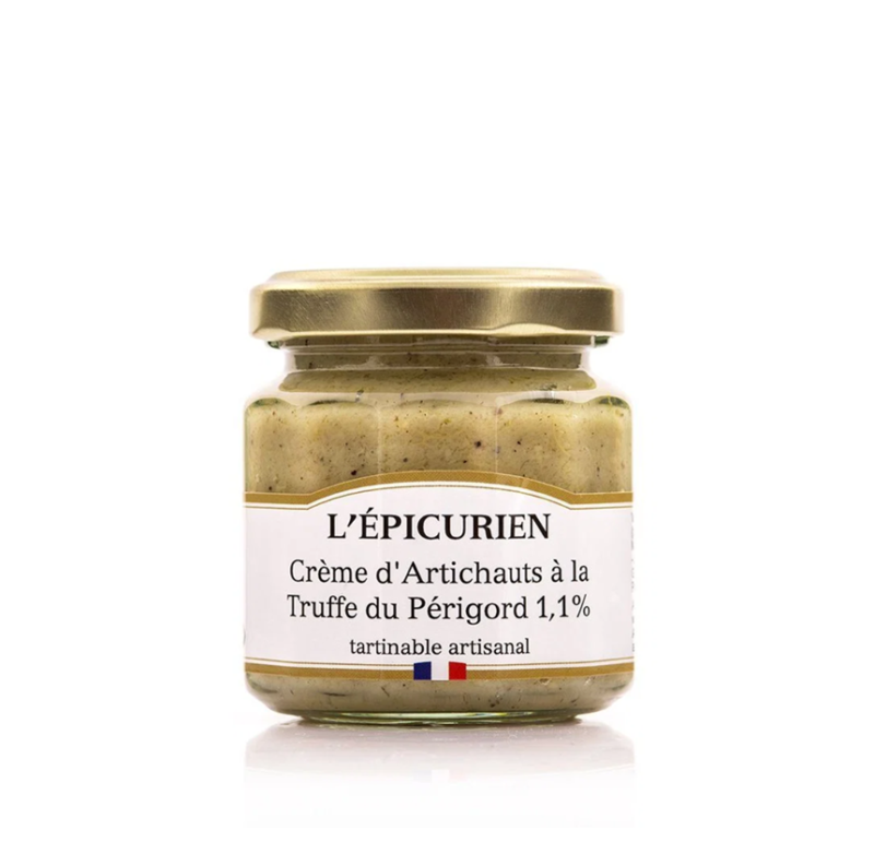 cremeartichaudstruffe Cremă de anghinare cu trufe din Périgord 1,1%, L’Épicurien, 100 g