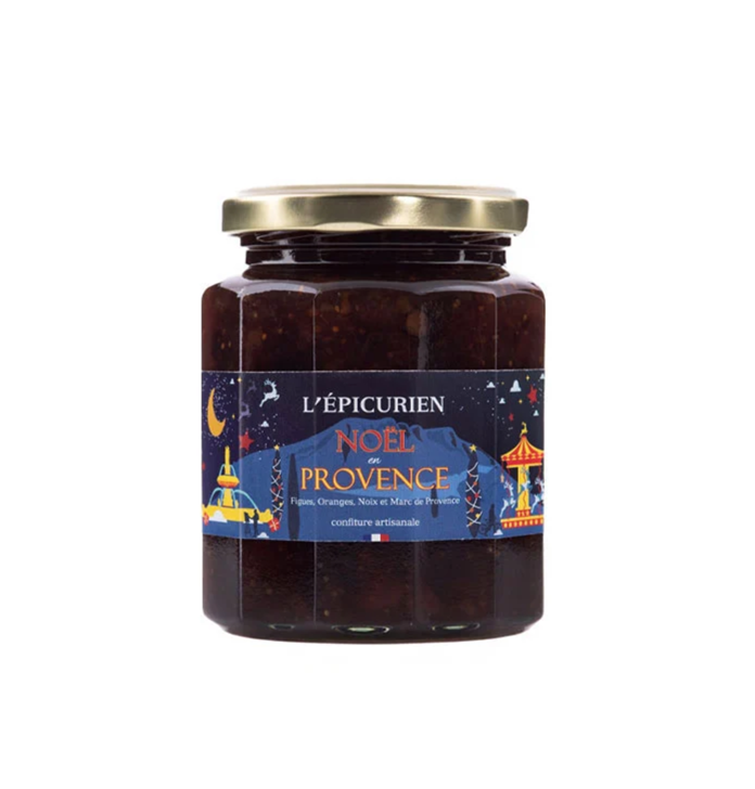 epicurien-figue-orange-noix Dulceață artizanală de smochine, portocale și nuci cu tescovină de struguri, L’Épicurien, 125 g