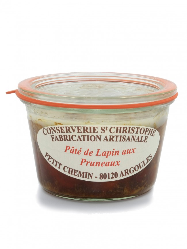 lapin-pruneaux-270g Pateu de iepure cu prune uscate, Conserverie Saint Christophe, 270 g