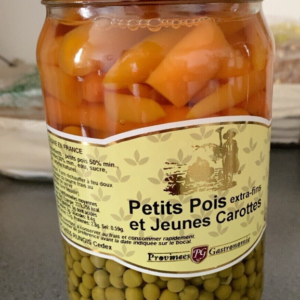 petits pois carottes Mazăre extrafină și morcovi tineri, PG Gastronomie, 660 g