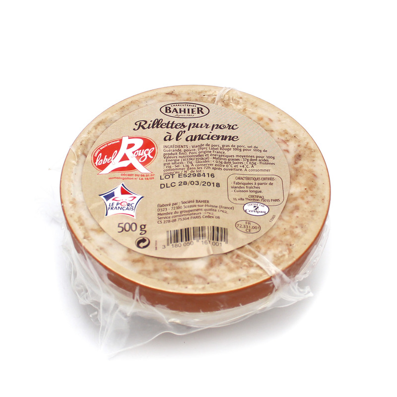rillettes mans 500g Rillettes tradiționale din carne de porc Label Rouge, 500 g