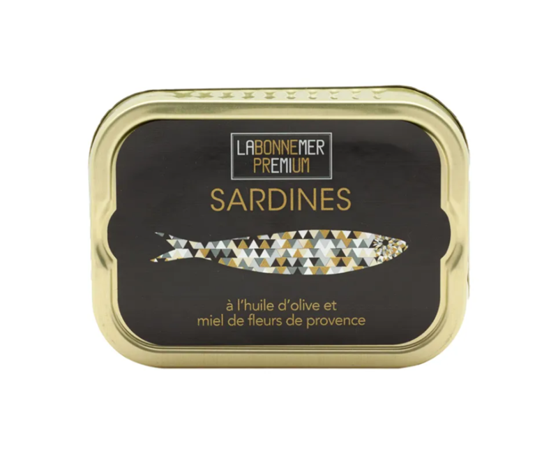 sardinemieredefloridinprovence1 Sardine în ulei de măsline extravirgin și miere din flori de Provence, Ferrigno, 115 g
