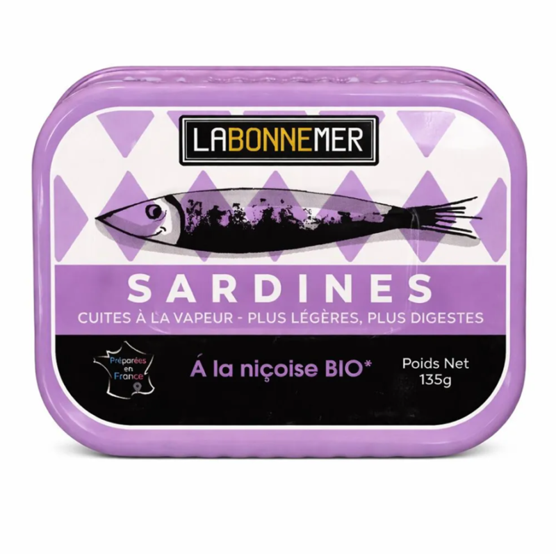 sardinenicoise Sardine bio în stil niçoise, Ferrigno, 135 g