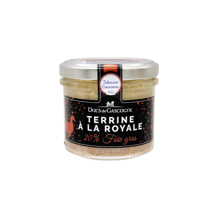 terrine-a-la-royale-20-foie-gras Terină À la Royale cu 20% foie gras de rață, Ducs de Gascogne, 90 g