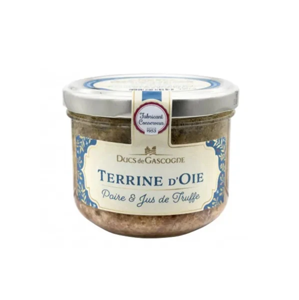 terrineoiejustruffe Terină de gâscă cu pară și suc de trufe albe, Ducs de Gascogne, 180 g