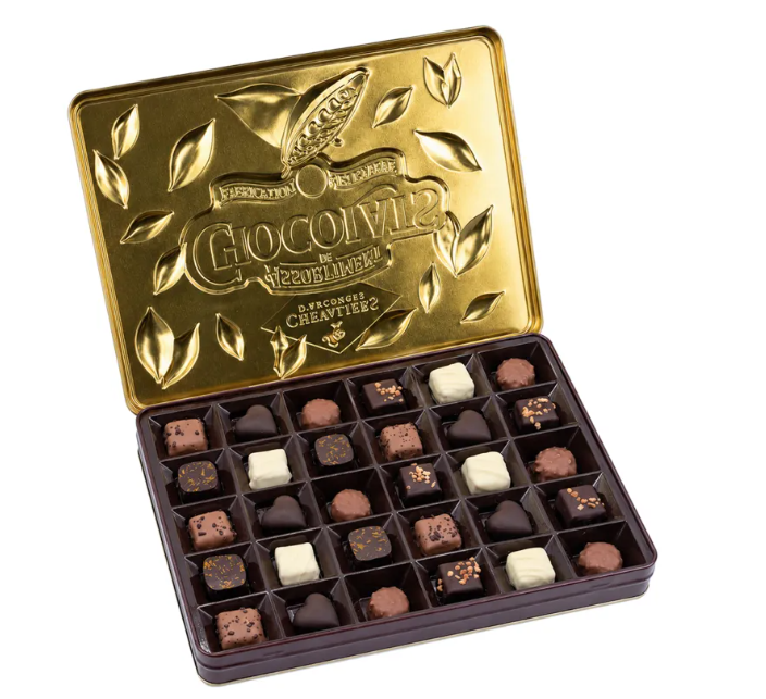 boite_30 Cutie cadou cu 30 de praline asortate, Chevaliers d’Argouges, 300 g
